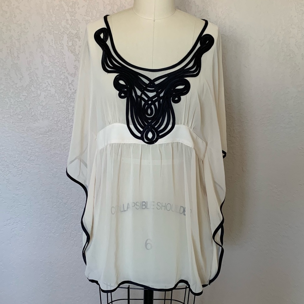 Sheer embroidered top